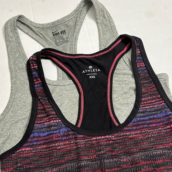 Nike Athleta Womens Tank Top Bundle Gym Athleisure XS/XXS - Picture 1 of 14